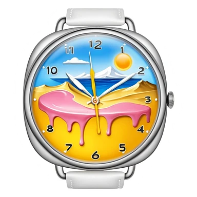 surreal melting SPAM watch dali landscape sticker