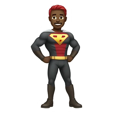 Man with super power sticker