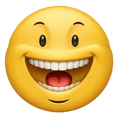 Yellow cartoon smile sticker