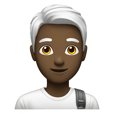 a student with white skin making a step downstairs sticker