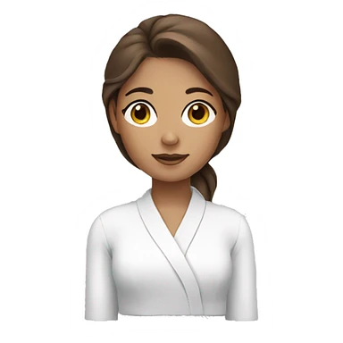 Spa girl with brown hair  sticker