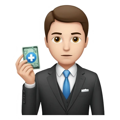 CEO investing money to a hospital sticker