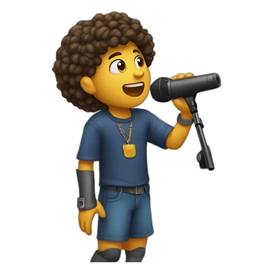 Criança cantando sticker