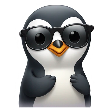 Penguin with sunglasses ￼ sticker