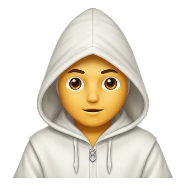 Pointed white hood sticker