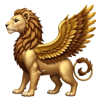 Grifin, lion body, wings sticker