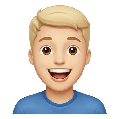 cheek swab for happy young man with open mouth sticker