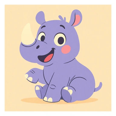baby rhino sticker