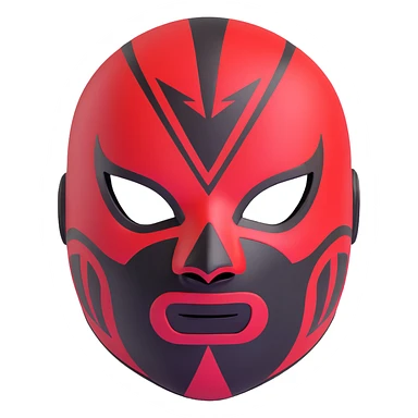 red and black luchador mask sticker