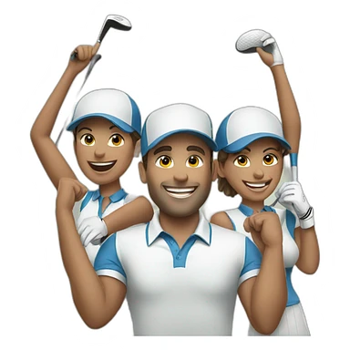 team-cheer-golf sticker