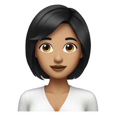 skincare Brunette girl with black hair sticker