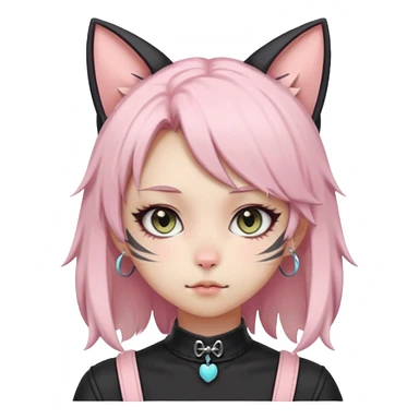 Pastel Edgy Kawaii Cute Beautiful Elegant Pretty Anime Punk Lolita Catgirl sticker