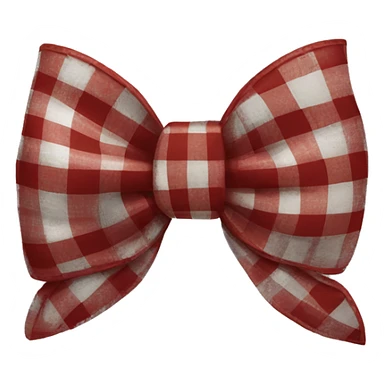 Red and silver plaid bow  sticker