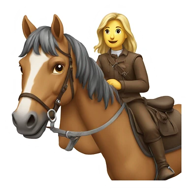 eine Reiterin auf Pferd und ein Reiter auf Pferd sticker