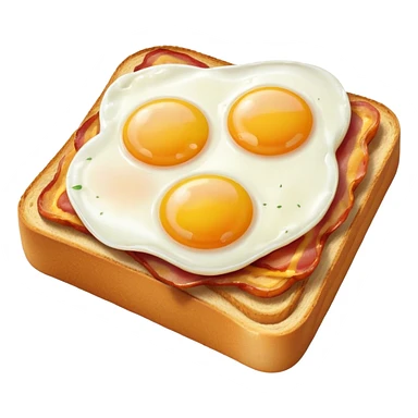 Egg and bacon toast sticker