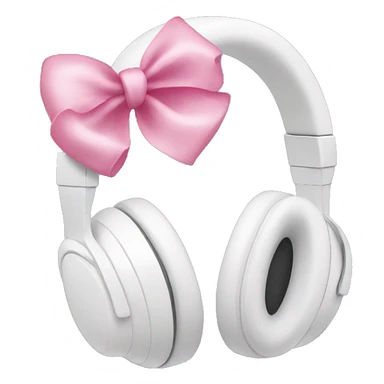 white headphones with pink bows sticker