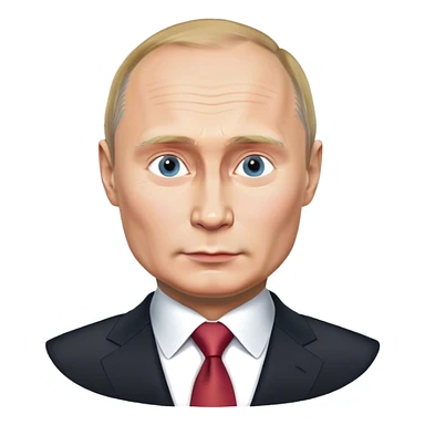 Photorealistic Putin stands in a suit sticker