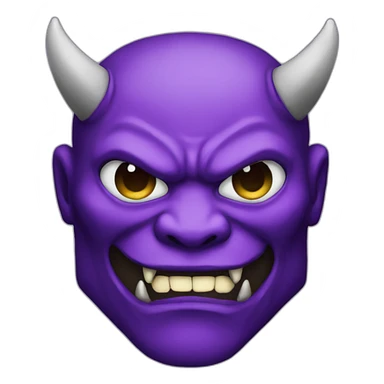 A Oni black and purple  sticker