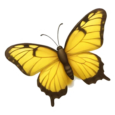 Yellow butterfly  sticker