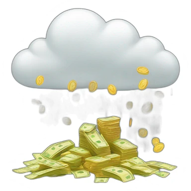 raining-money sticker