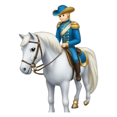 Un prince qui chevauche une licorne qui chevauche une tarigrades sticker