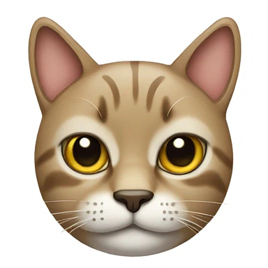 cat with mustache  sticker