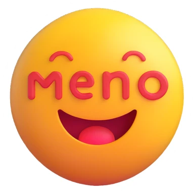 colorful 3D circular emoji with the word 'menő' in the center in a modern font sticker