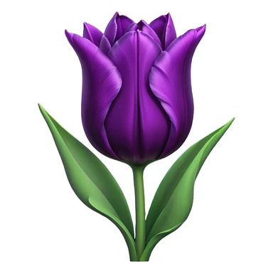 goth tulip with purple-black petals, moody vibe sticker