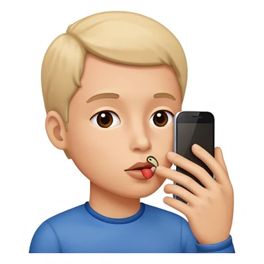 Kissing phone sticker