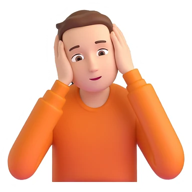 person nodding their head with a friendly expression sticker