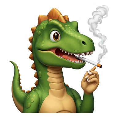 dinosaur smoking sticker