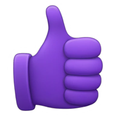 purple thumbs up sticker