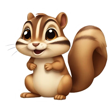 A adorable chipmunk sticker
