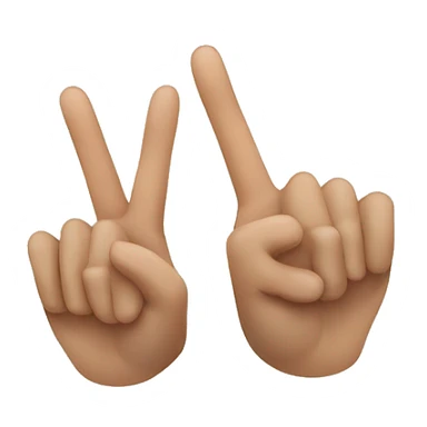 Three fingers thumb second and middle sticker