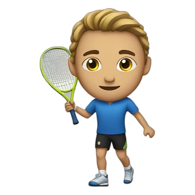 Squash player sticker