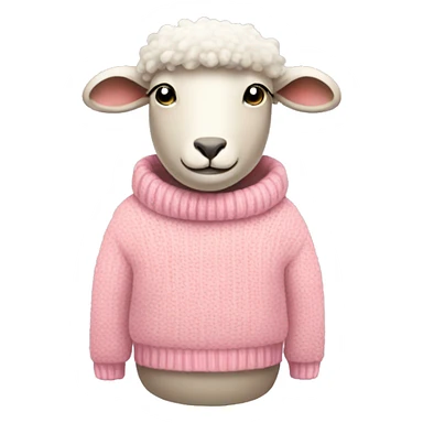 light pink sheep with a sweater  sticker