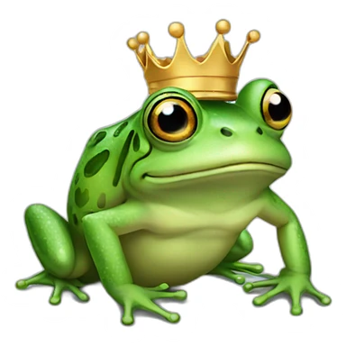 frog with wings and crown sticker
