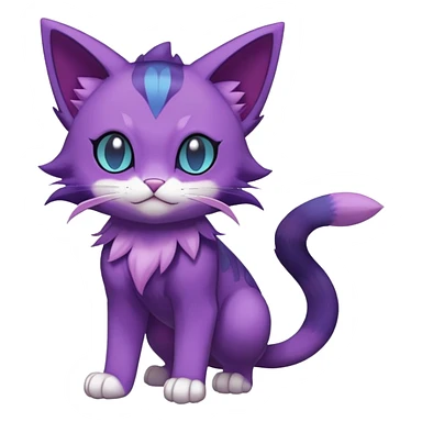 Purrloin-Delcatty-Pokémon-Fakémon-hybrid-creature (full body) sticker