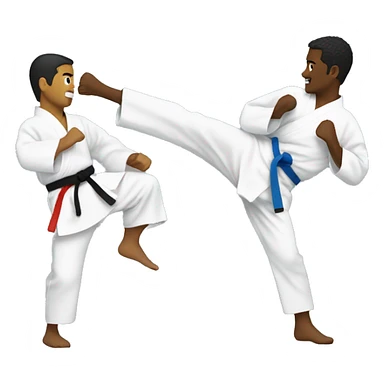 Karate kick sticker
