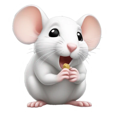 Cute white mouse blowing a kiss sticker