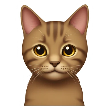 Brown Scottish straight cat with line of body sticker