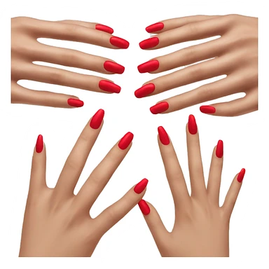 Red nails sticker