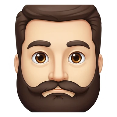 man with thick beard and prominent bushy eyebrows sticker