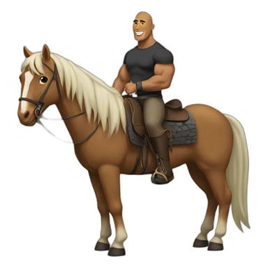 The rock avec un corps de cheval sticker