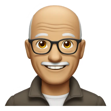 Bald grandpa sticker