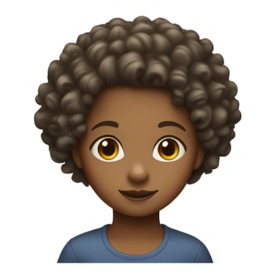 Curly-haired little girl sticker