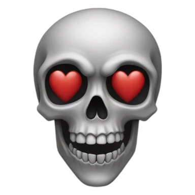skull heart sticker