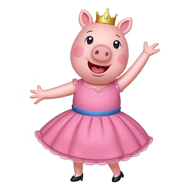 Peppa pig doing the griddy sticker