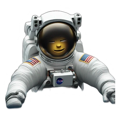 astronaut floating in space sticker