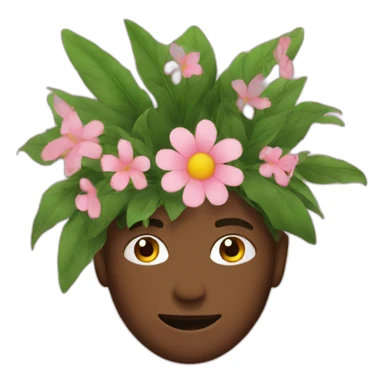 Men in a flower sticker